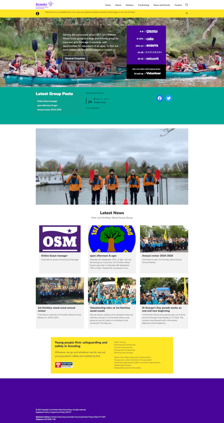 Website Design for Scouts